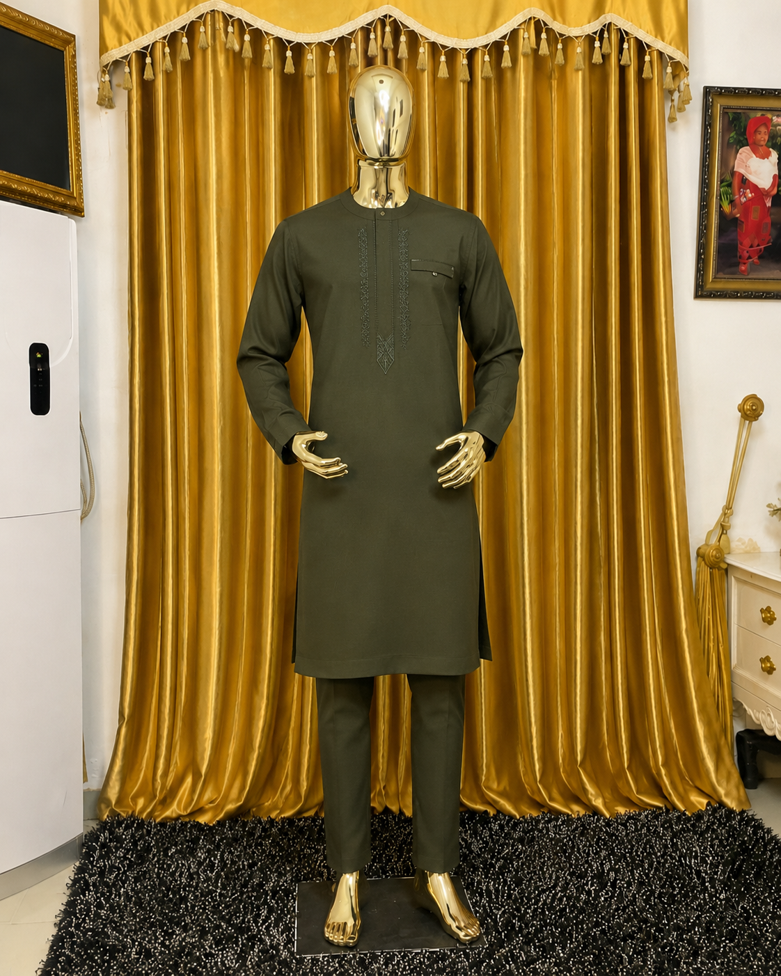 Red Fashion royal native men outfit